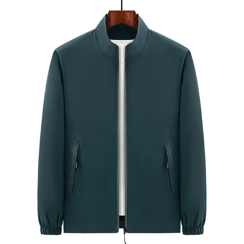 Men's Urban Micro-Ripstop Transitional Jacket with Stand-Up Collar, Concealed Zipper & Elastic Cuffs Mune Fashion