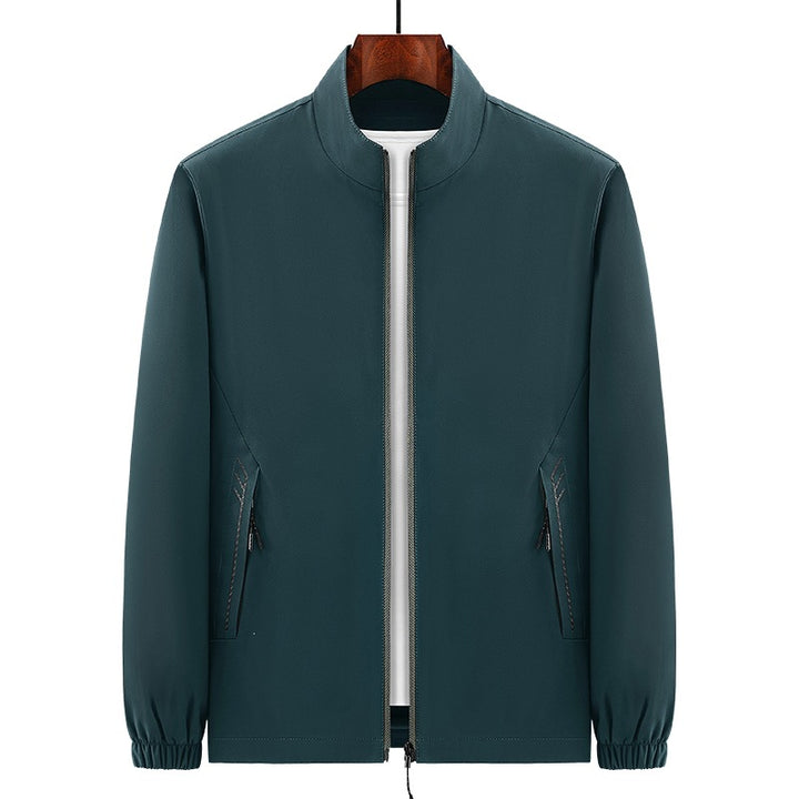 Men's Urban Micro-Ripstop Transitional Jacket with Stand-Up Collar, Concealed Zipper & Elastic Cuffs Mune Fashion