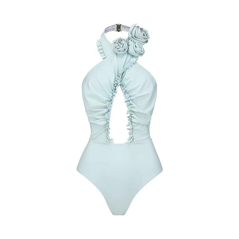 Women's swimsuit with floral wrap skirt Mune Fashion