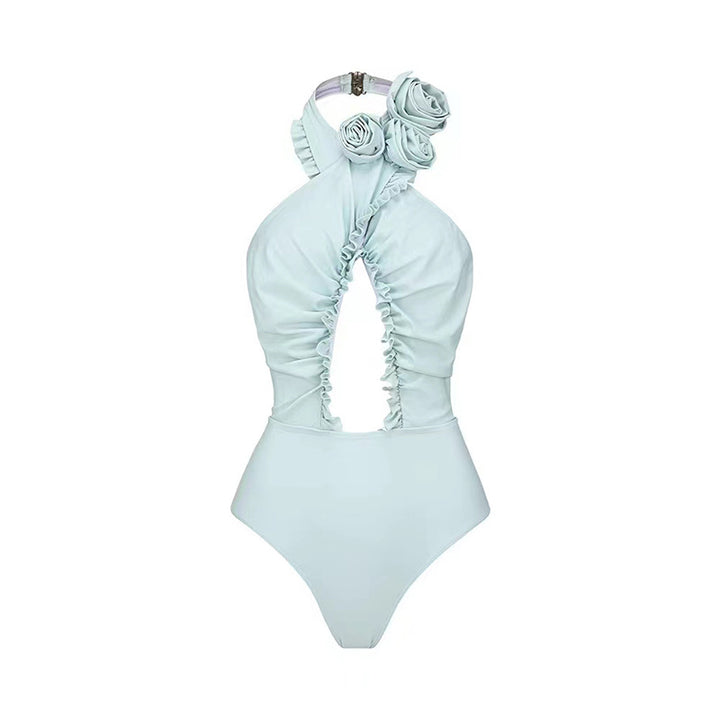 Women's swimsuit with floral wrap skirt Mune Fashion