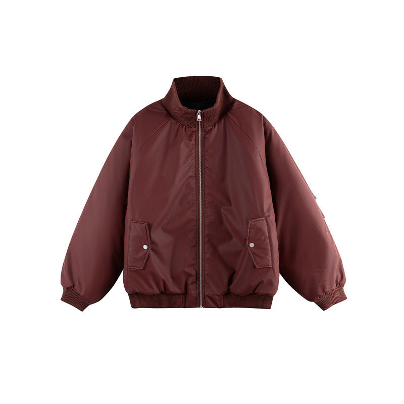 Unisex Boxy Transition Bomber Jacket with Stand Collar and Flap Pockets Mune Fashion