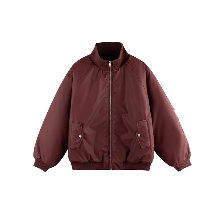 Unisex Boxy Transition Bomber Jacket with Stand Collar and Flap Pockets Mune Fashion
