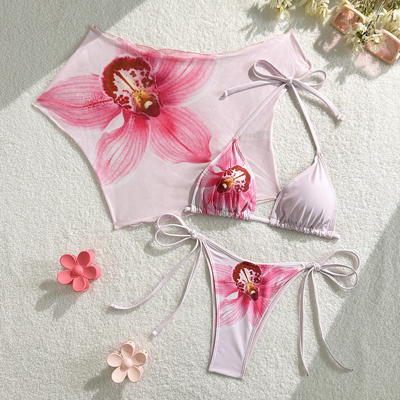 Women's bikini set with floral crop top Mune Fashion