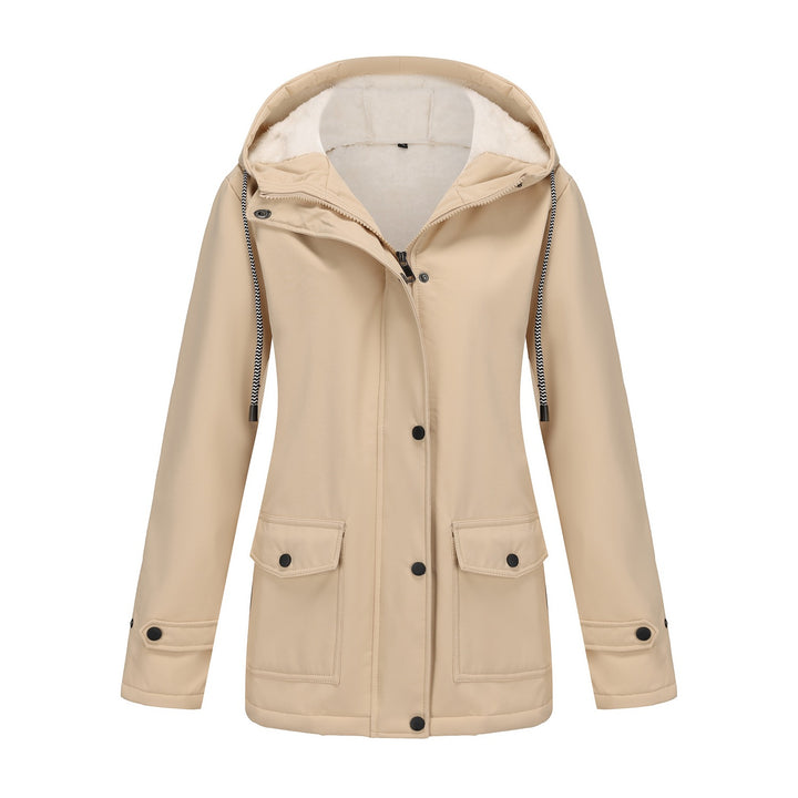 Women's water-repellent parka with teddy lining adjustable hood and patch pockets Mune Fashion