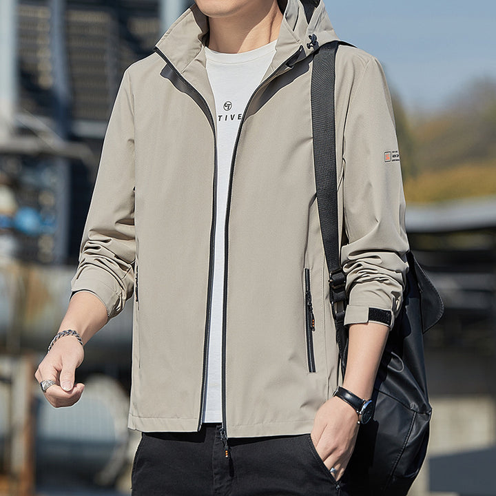 Men's Lightweight Functional Jacket with Adjustable Hood Mune Fashion