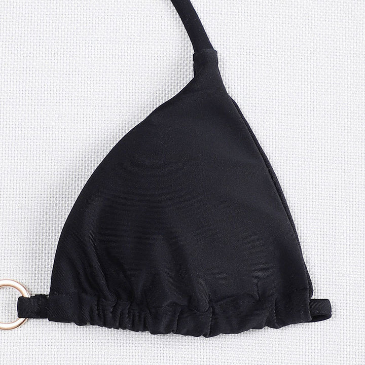 Women Triangle Bikini with Chic Ring Detail Mune Fashion