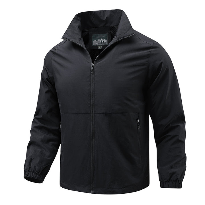 Men's lightweight windproof transitional jacket with high collar and zipper Mune Fashion