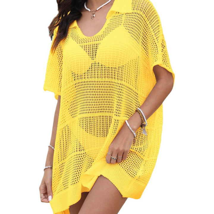 Women's airy beach cover-up with lightweight net design Mune Fashion