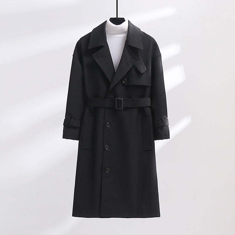 Women's Longline Coat with Toggle Closure and Raglan Sleeves Mune Fashion