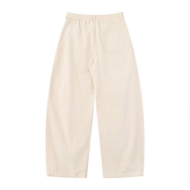 Women's Wide Culotte Cargo Pants with Elastic Waistband, Drawstring and Patch Pockets Mune Fashion