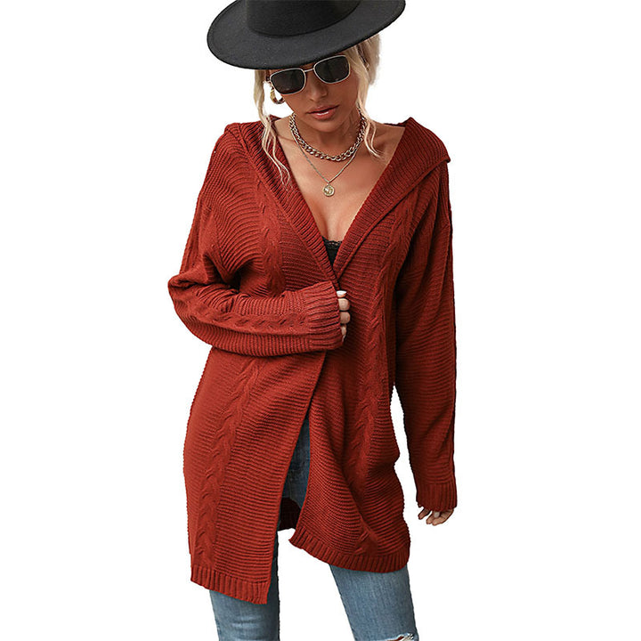 Women's Long Cardigan in Fine Knit with Cable Pattern and Casual Longline Fit Mune Fashion