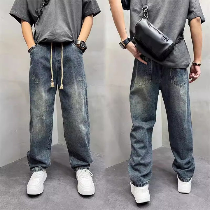 Men's Casual Distressed Jeans with Loose Fit Mune Fashion