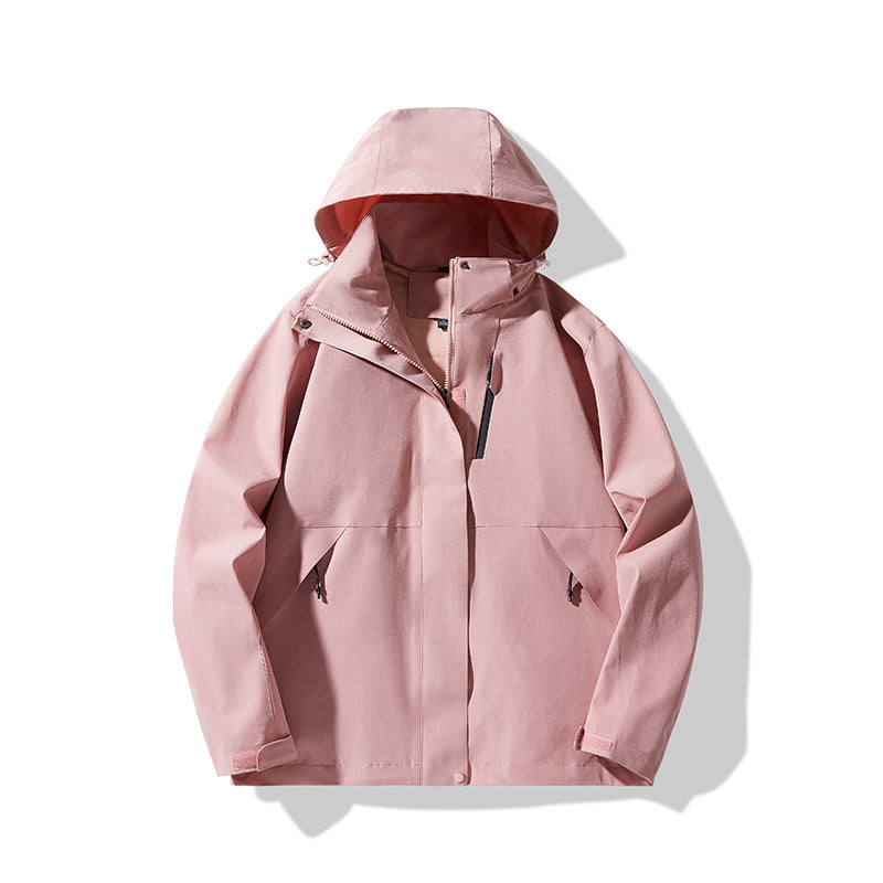 Men's Technical Waterproof Hooded Shell Jacket in Minimalist Urban Look Mune Fashion