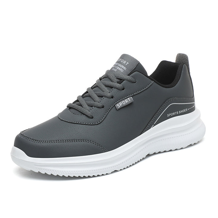 Men's trendy casual lace-ups made of water-repellent synthetic leather with shock-absorbing EVA sole and padded entry Mune Fashion