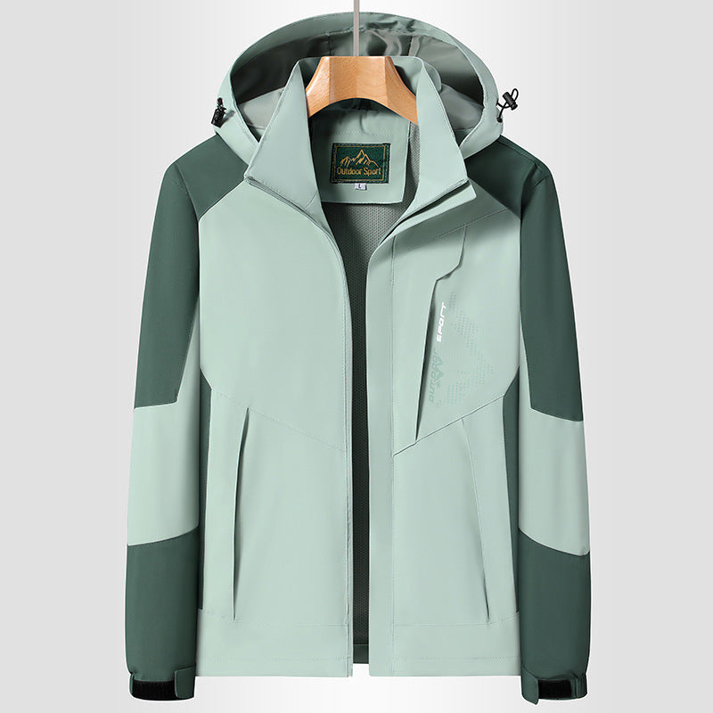 Women Softshell Trekking Jacket with breathable membrane, adjustable hood and colorblock design Mune Fashion