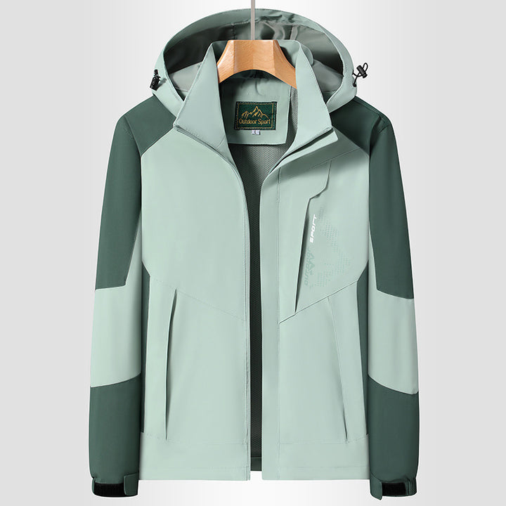 Women Softshell Trekking Jacket with breathable membrane, adjustable hood and colorblock design Mune Fashion