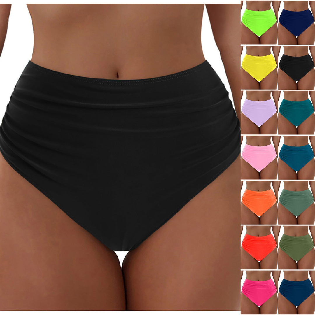 Women High-Cut Bikini Bottom with Ruffle Details Mune Fashion
