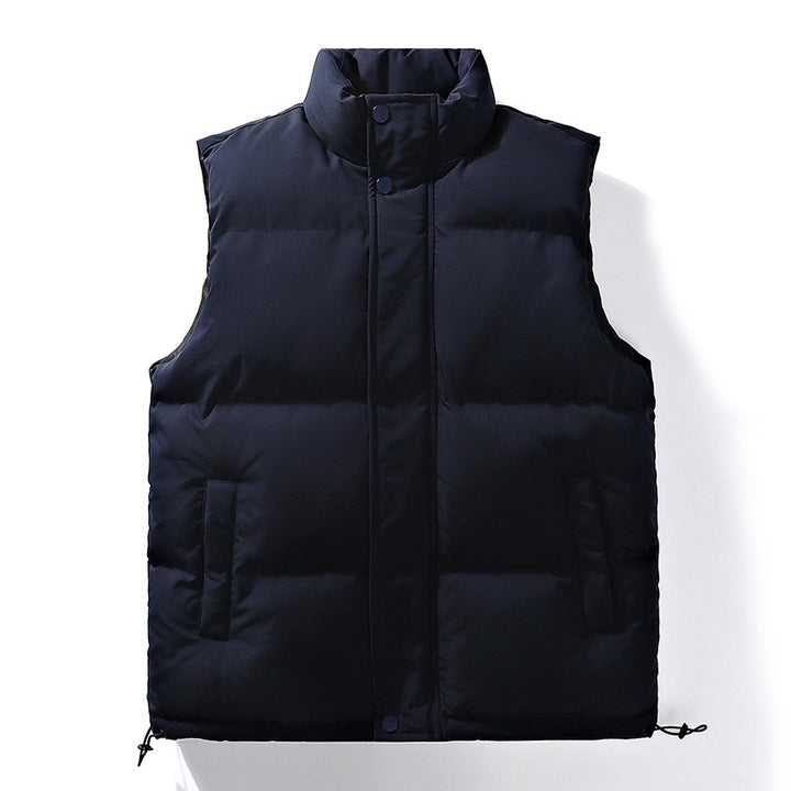 Unisex quilted vest with thermal insulation, high stand-up collar and adjustable hem Mune Fashion