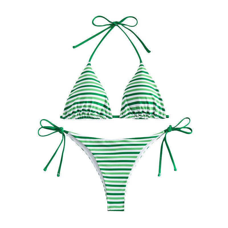 Women's triangle bikini set with adjustable tying straps Mune Fashion