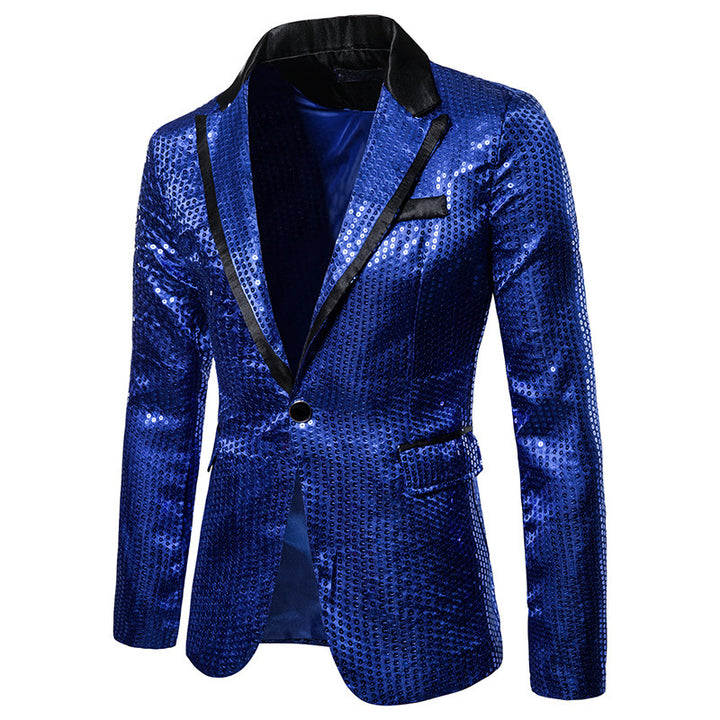 Men's sequined blazer with contrasting lapel and tailored silhouette Mune Fashion