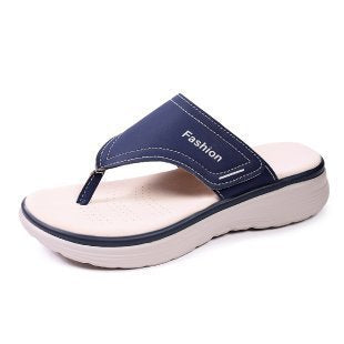 Damen Zehensteg-Sandalen mit gepolstertem Keilfußbett und profilierter Komfortsohle Mune Fashion