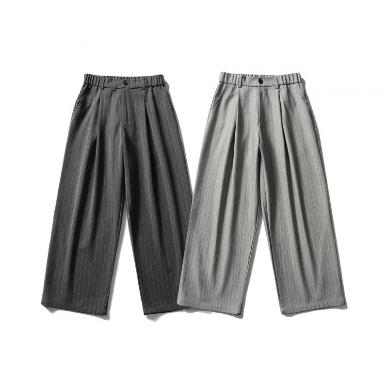 Ladies wide pleat trousers with high waistband, shortened culotte silhouette and elastic back Mune Fashion