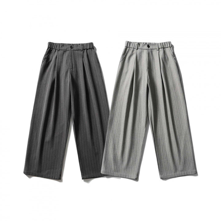 Ladies wide pleat trousers with high waistband, shortened culotte silhouette and elastic back Mune Fashion