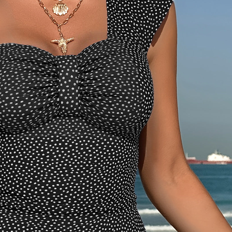 Ladies elegant one-piece swimsuit with asymmetrical top Mune Fashion