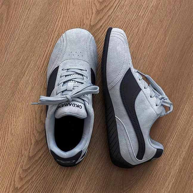 Ladies Comfortable Sneakers with Breathable Suede Upper and Non-Slip Sole Mune Fashion