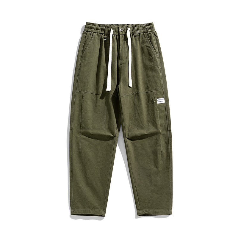 Men's Loose Fit Cargo Jogging Pants with Drawstring, Knee Inserts, and Utility Details Mune Fashion