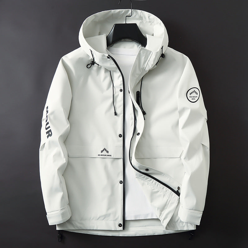 Men's Softshell Parka with Hood, windproof and water-repellent membrane as well as logo applications Mune Fashion