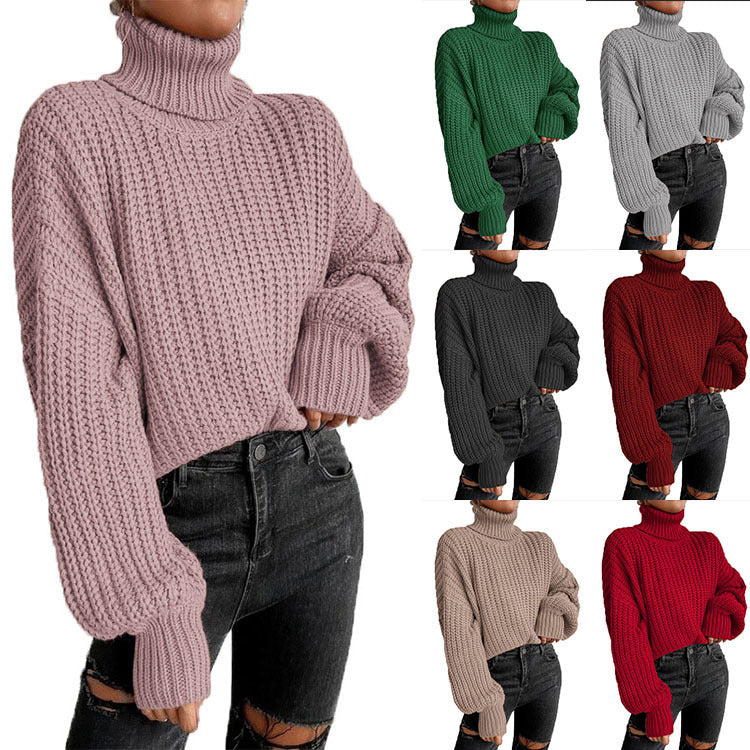 Women’s oversized turtleneck sweater with oversized sleeves and ribbed cuffs Mune Fashion