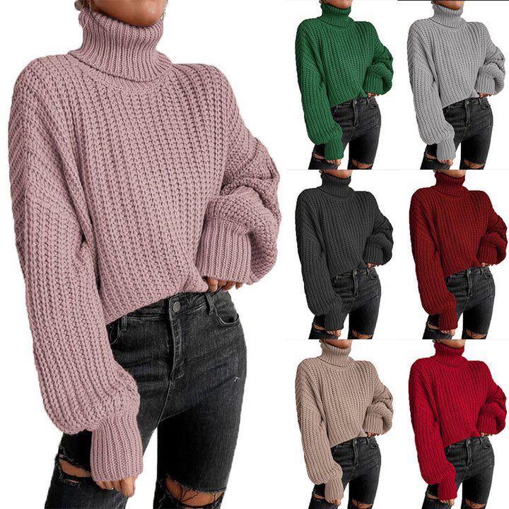 Women’s oversized turtleneck sweater with oversized sleeves and ribbed cuffs Mune Fashion