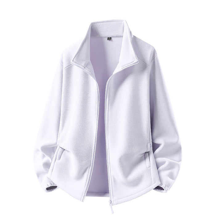 Women's fleece jacket with stand-up collar, full-length zipper, and thermal insulation Mune Fashion