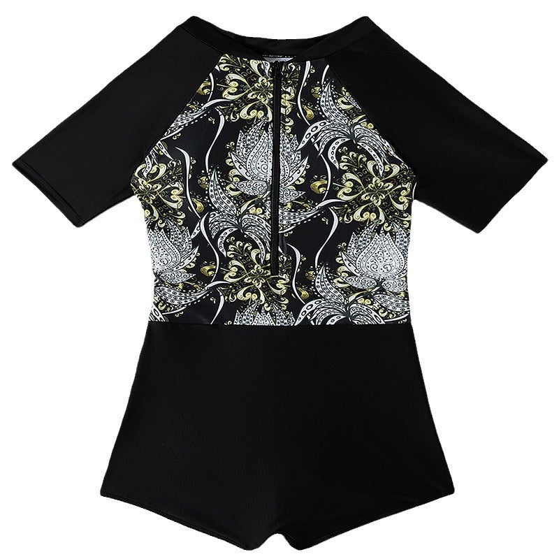 Women's swimsuit with short sleeve and floral design Mune Fashion