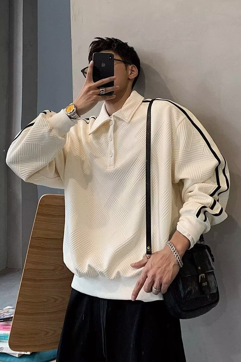Men's Urban Polo Shirt with Textured Design Mune Fashion