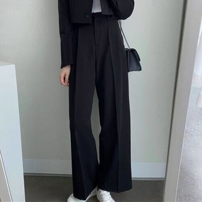 Women's Wide Cut High-Waisted Pants Mune Fashion