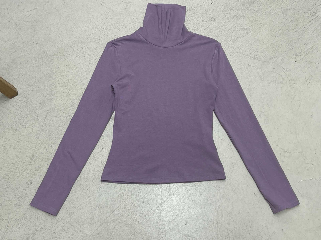 Women Fitted Long Sleeve Turtleneck Shirt made of Stretch Jersey Mune Fashion