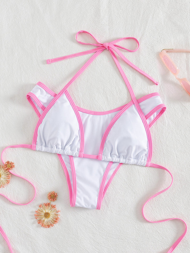 Women's Triangle Bikini with Exciting Stripe Design Mune Fashion