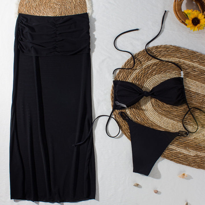 Ladies bikini set with elegant wrap skirt Mune Fashion
