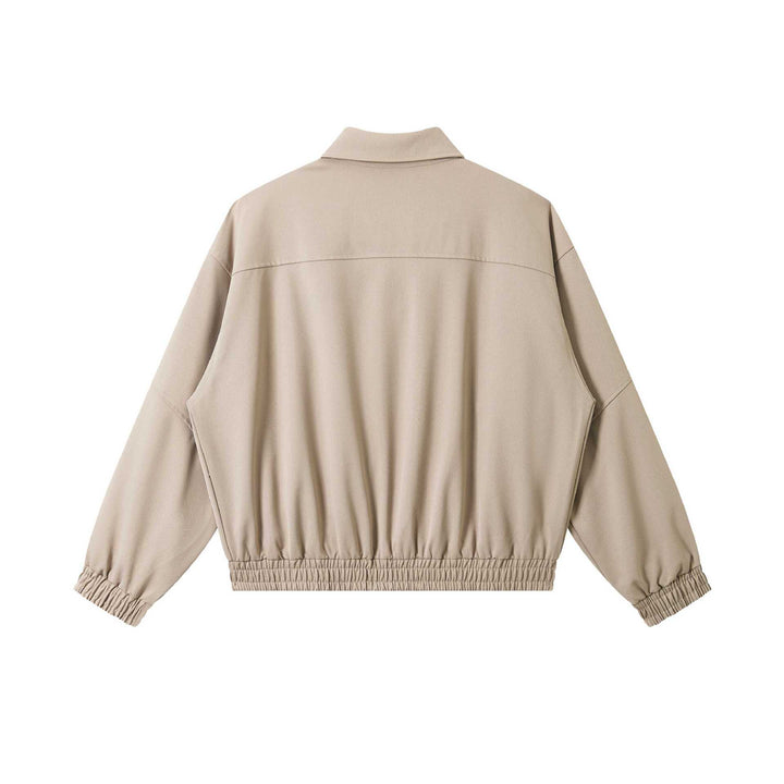 Unisex Short-cut technical blouson jacket with concealed front flap and elastic hem Mune Fashion