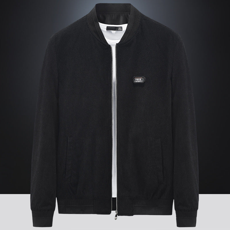 Men's cord bomber jacket with quilted thermo lining and elbow patches Mune Fashion