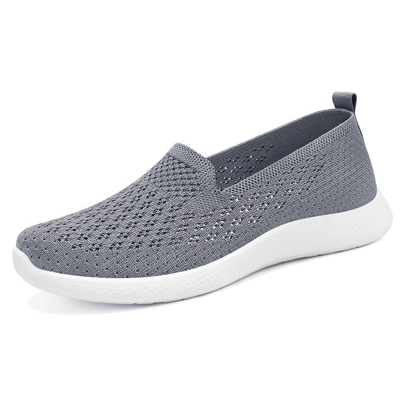 Women’s seamless knit slip-on with perforated air mesh structure, ergonomic memory footbed, and lightweight EVA cushioning Mune Fashion