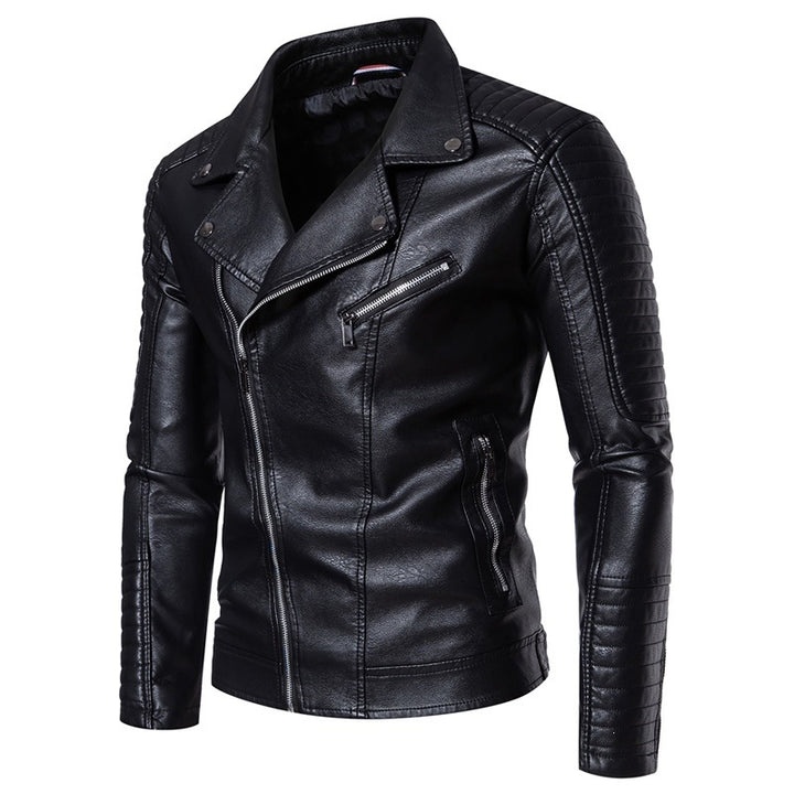 Men's Stylish Faux Leather Biker Jacket Mune Fashion