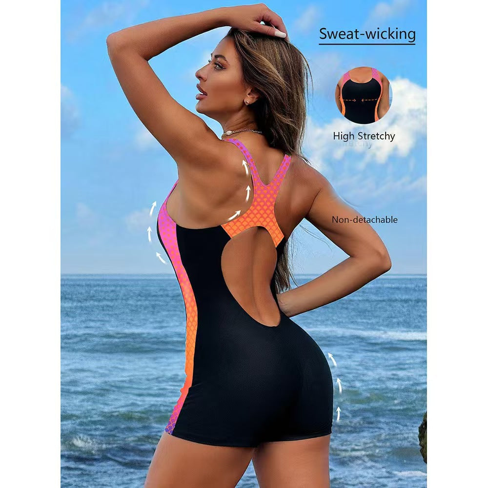 Women's Sporty Swimsuit with Modern Back Design Mune Fashion
