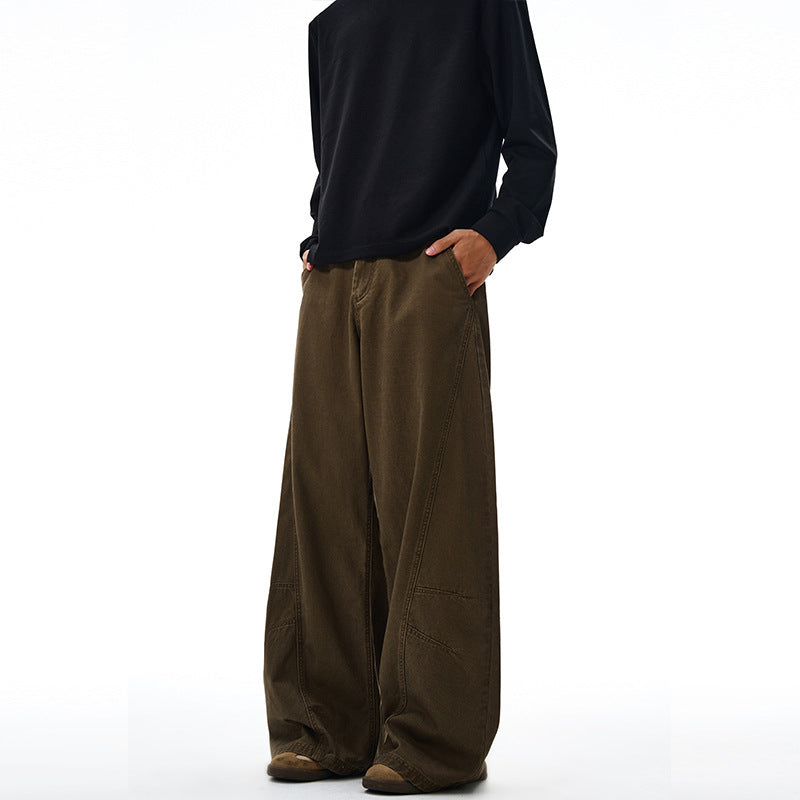 Men's Baggy-Palazzo-pants made of heavy cotton canvas with reinforced knee inserts Mune Fashion