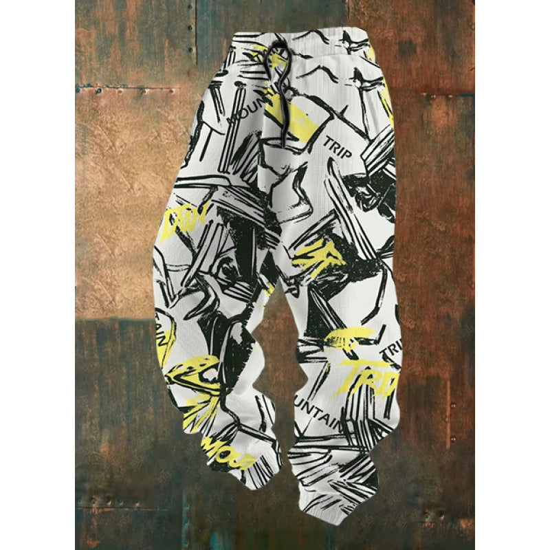 Women's Comfortable Leisure Pants with Creative Print Mune Fashion