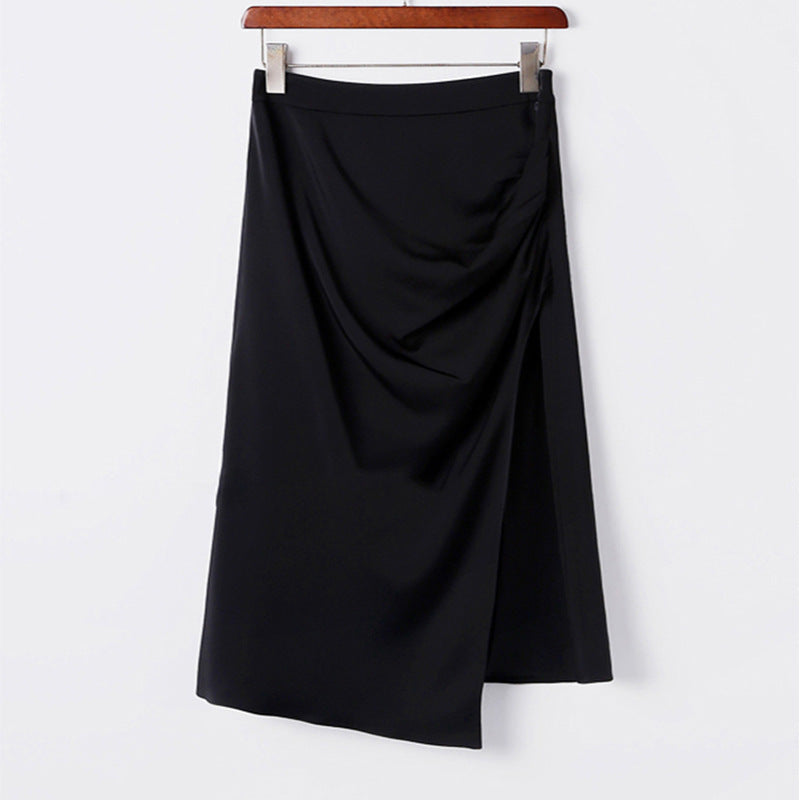 Women Elegant Wrap Skirt with Flowing Design Mune Fashion