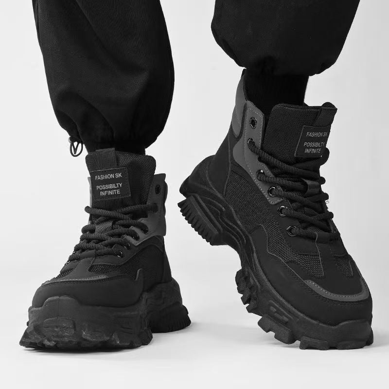 Women’s Sporty High-Top Sneakers with Non-Slip Sole and Stable Heel Construction Mune Fashion