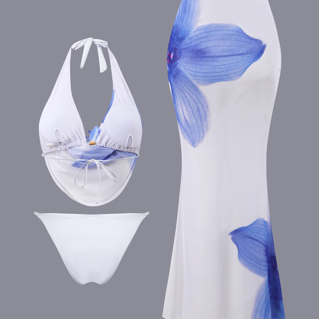 Women’s bikini set with floral design and elegant wrap top Mune Fashion